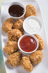 Deep fried chicken nuggets