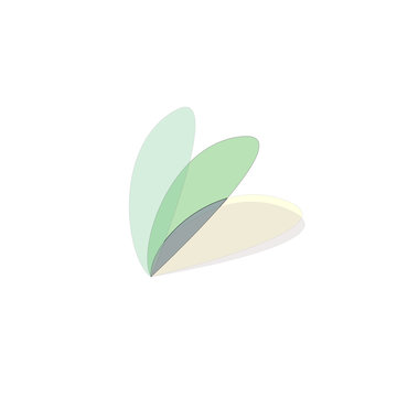 butterfly leaf icon vector