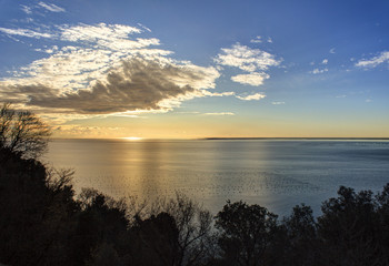 Fototapeta na wymiar Sunset on Trieste sea