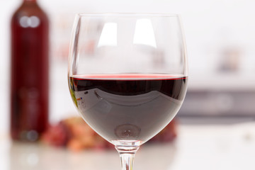 Red wine in a glass