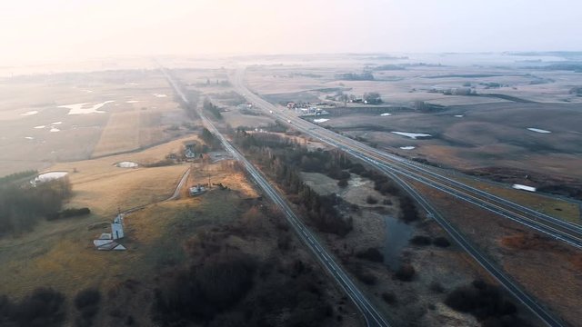 Aerial Timelapse of Highway A1 in Lithuania, Kryzkalnis