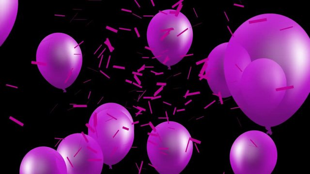 balloon video background with alpha channel included