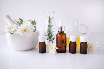 Obraz na płótnie Canvas spa herb oil aromatherapy products