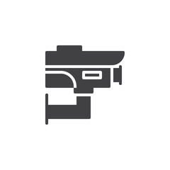 cctv camera vector icon. filled flat sign for mobile concept and web design. Security surveillance camera solid icon. Symbol, logo illustration. Pixel perfect vector graphics