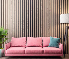 Mockup Poster in the interior, 3D illustration of a modern design