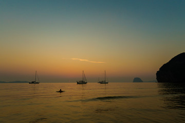 Fototapeta na wymiar Tropical sunset on Koh Mook