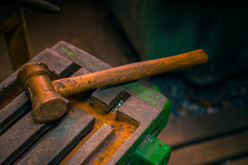 Part of an old turning lathe