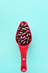 red beans on spoon for background