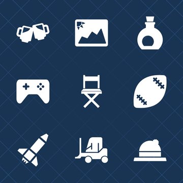 Premium set with fill icons. Such as lager, car, mug, joystick, photography, old, play, food, paper, game, hat, transport, seat, foam, mediterranean, image, fashion, style, clothing, oil, american