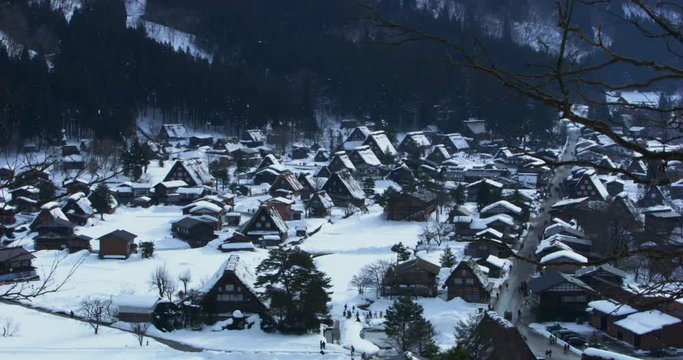 4K 豪雪の白川郷