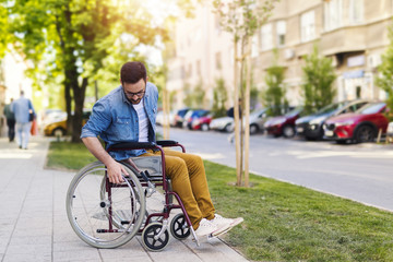 Man in a wheelchair