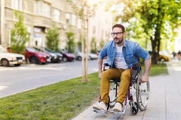 Man in a wheelchair