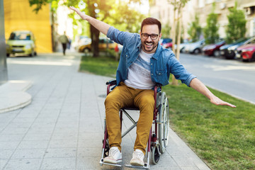 Man in a wheelchair