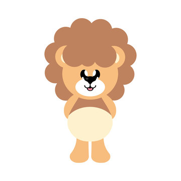 cartoon cute lion