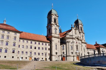 Fototapeta na wymiar Kloster Einsiedeln, Schweiz, Fassade