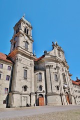 Fototapeta premium Klosterkirche Einsiedeln, Schweiz, Fassade