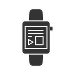 Smartwatch glyph icon