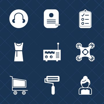 Premium set with fill icons. Such as black, camera, music, roller, roll, web, identity, clothing, sign, bride, id, document, equipment, love, checklist, media, business, white, groom, drone, female