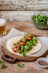 Pulled Pork Tortilla Wraps