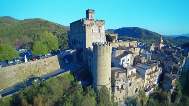 Aerial view of amazing village San Gregorio Da Sassola