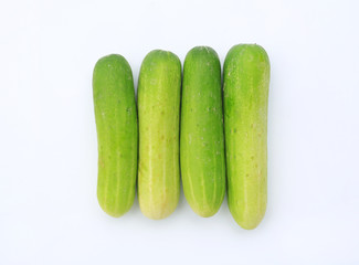 Cucumber isolated on white background.