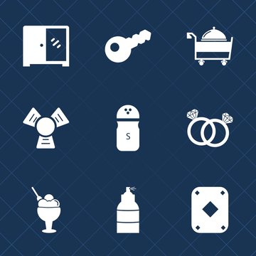 Premium set with fill icons. Such as sign, cooler, security, ring, kitchen, house, storage, restaurant, safe, room, service, modern, dessert, water, home, ingredient, sweet, romance, diamond, poker