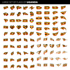 Uganda flag, vector illustration