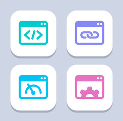 Windows & Settings - LED Icons. A set of 4 professional, pixel-perfect icons.
