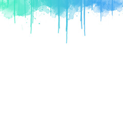 Fototapeta premium Square background - Abstract blue-green watercolor 2