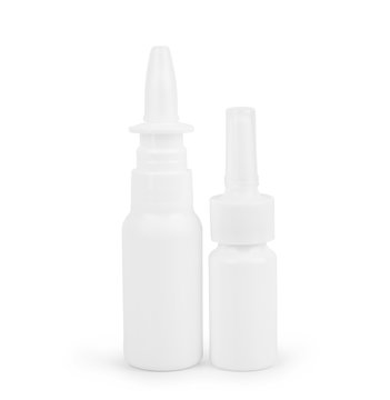 spray, nose drops, clipping path, isolated on white background