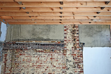 Ceiling frame and new wooden frame installed