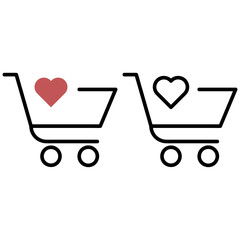 Shopping trolley with a heart