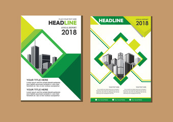 Business abstract vector template. Brochure design, cover modern layout, annual report, poster, flyer in A4 with colorful triangles, geometric shapes for tech, science, market with light background