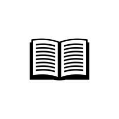 Reading. Flat Vector Icon. Simple black symbol on white background