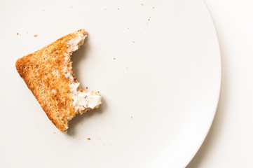 Breakfast toast on a plate