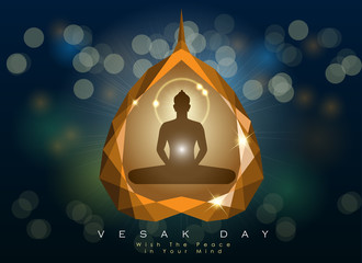 Abstract of Vesak Day. That's one sign of Buddism especially The Lord Buddha. Buddhists around the world called The Meditation Day and Buddha Jayanti Day.