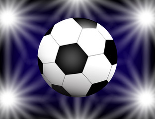Naklejka premium Football, soccer Ball on bright Background with Space for Your Text.