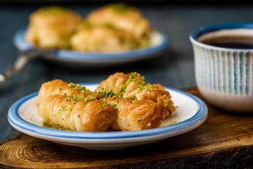 Turkish Pistachio Pastry Dessert, Baklava