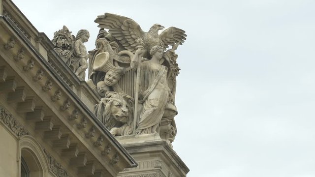 Sculptures on a building top