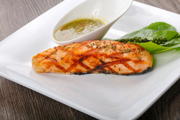 Grilled salmon