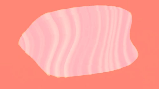 fondo de color liso  en naranja con una imagen geom&eacute;trica en el centro que se va moviemdo  de forma sinuosa con espacio para escribir y transmitir un mensaje en color blanco con naranja