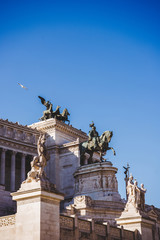 National Monument to Victor Emmanuel II at Altare della Patria (altar of fatherland) in Rome, Italy