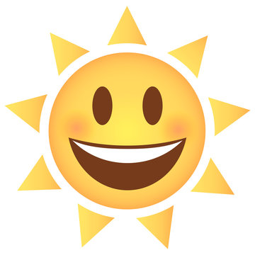 Sonne Emoji lachend