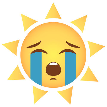 Sonne Emoji weinend