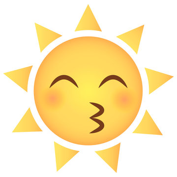 Sonne Emoji Kussmund