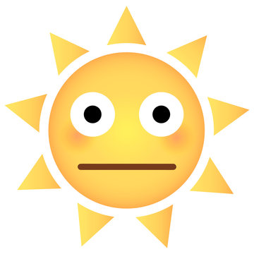 Sonne Emoji peinlich berührt