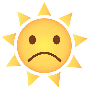 Sonne Emoji unglücklich