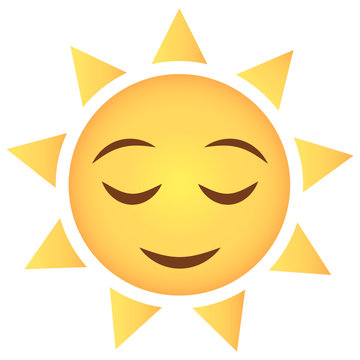 Sonne Emoji zufrieden