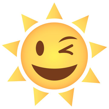Sonne Emoji zwinkernd