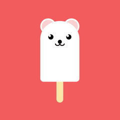 Popsicle in the shape of a PolarBear